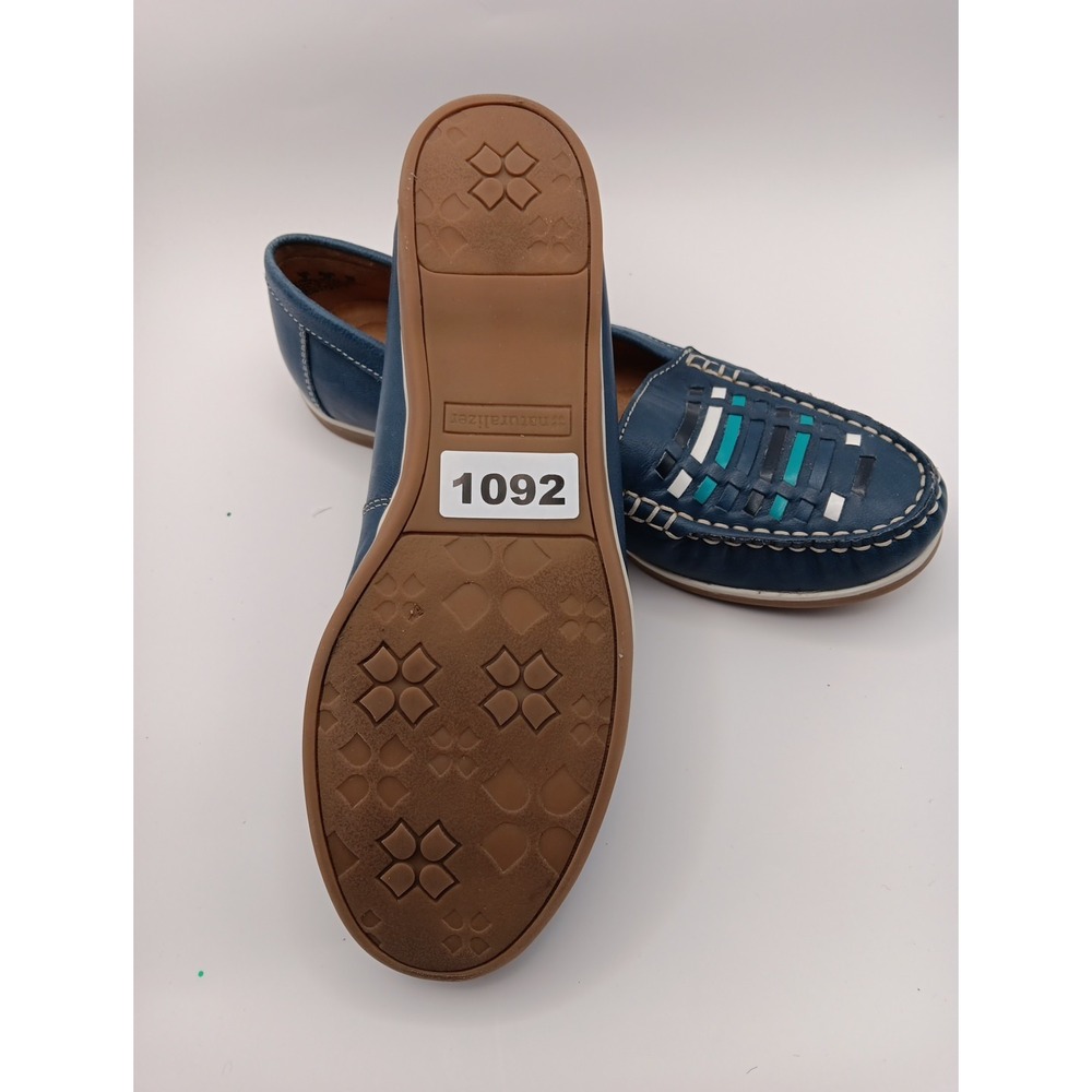 Naturalizer Comfort Blue Leather Loafer Slip‑On Women's‎ Moccasin Size 8M - Picture 8 of 8
